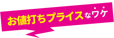 お値打ちプライスなワケ